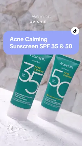 Acne Calming Sunscreen SPF 35 & 50 sama-sama lightweight, cepat menyerap, no white cast✨#acnesunscreen #acnefightersolution 