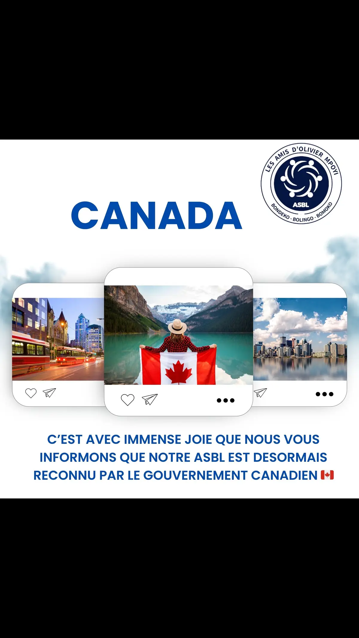 Chers membres de l'ASBL 'Les amis de Olivier Mpoyi', J'ai le plaisir de vous annoncer que notre association est désormais officiellement enregistrée au Canada ! 🇨🇦  Nous avons reçu notre *Certificat de constitution*, marquant ainsi une nouvelle étape dans notre engagement à soutenir les démunis, les veuves, et les orphelins, ainsi que dans nos efforts pour le développement de la jeunesse et la mise en œuvre de projets communautaires. Cette réalisation n'aurait pas été possible sans votre soutien et votre engagement continus. Nous sommes maintenant en position de renforcer notre impact, tant au Congo qu'à l'international, et de continuer à œuvrer pour le bien de notre communauté. Je tiens à vous remercier chaleureusement pour votre dévouement et votre contribution précieuse à notre cause. Ensemble, nous allons continuer à faire une différence ! Restons unis pour les défis à venir et continuons de bâtir un avenir meilleur. Bien à vous, Olivier Mukabi Mpoyi Président, Les amis de Olivier Mpoyi