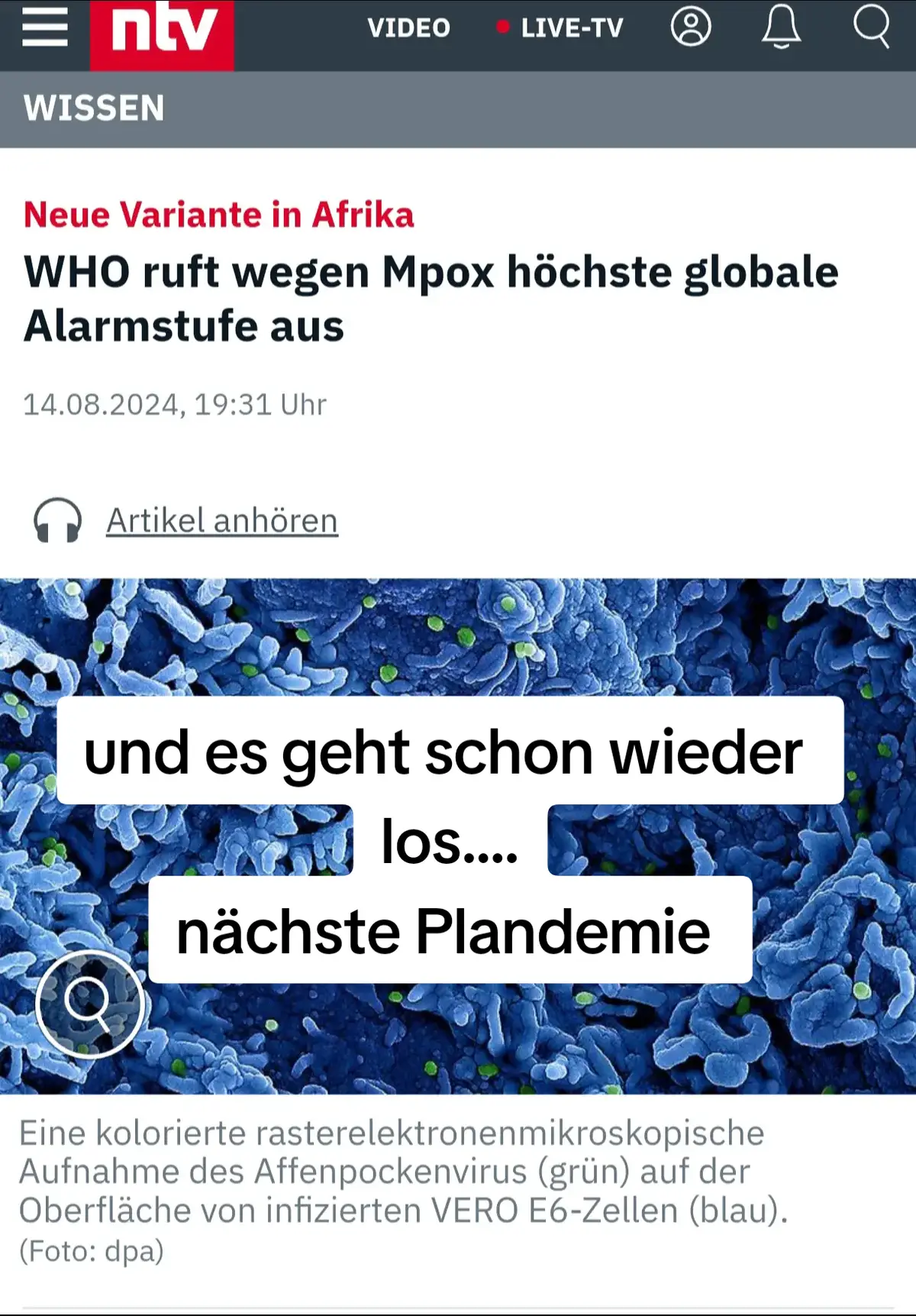 verarsche neue Pandemie Plandemie ihr seid doch bescheuert 