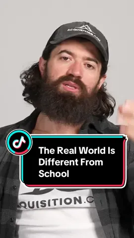 If school were like real life: 1) you could divide the work between people better at the subjects 2) you could add and subtract people as desired - or change groups - or go solo 3) when you fail, you can try again  So I guess it wouldn’t look like school at all.