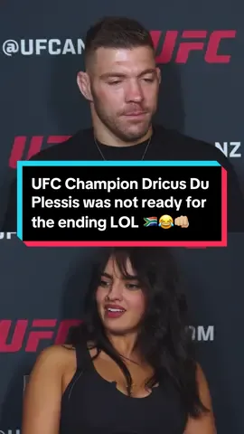 UFC Champion Dricus Du Plessis was not ready for the ending LOL #UFC305 #mma #UFC #dricusduplessis #ninadrama #kickboxing #karate #boxing #jiujitsu #brazilianjiujitsu #jiujitsugrappling #jiujitsulifestyle #jiujitsutiktok #israeladesanya 