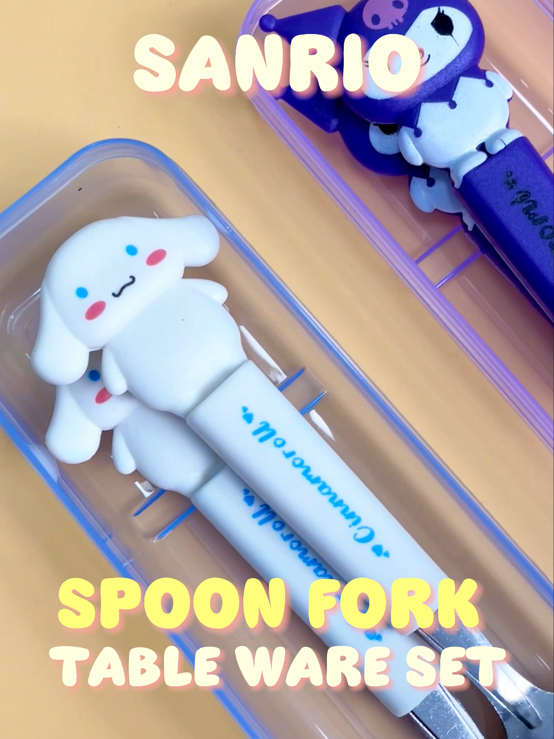 Kuromi cartoon Spoon Fork Set is Available Now.🤩🤩 🛒 #kuromicore #kuromilover #school #fypシ