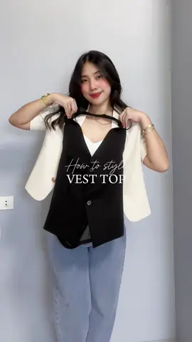 how to style this vest top from @CARINE suit #vesttop #vest #vestoutfit #waistcoat #styleinspo #fashiontiktok #topforwomen #howtostyle #stylinginspo 