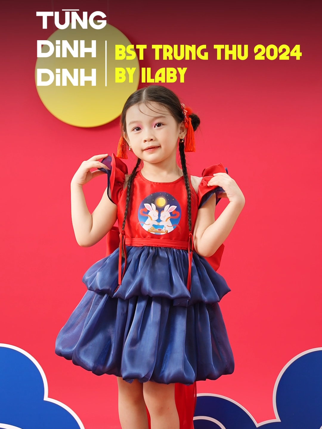 Set váy Nguyệt nhi với sắc đỏ, xanh cùng hình in Thỏ Ngọc và nơ làm điểm nhấn giúp con tỏa sáng đón Tết Trung thu 💖 #ILaby #trungthu2024 #macdepcungtiktokk #fyp #xuhuong