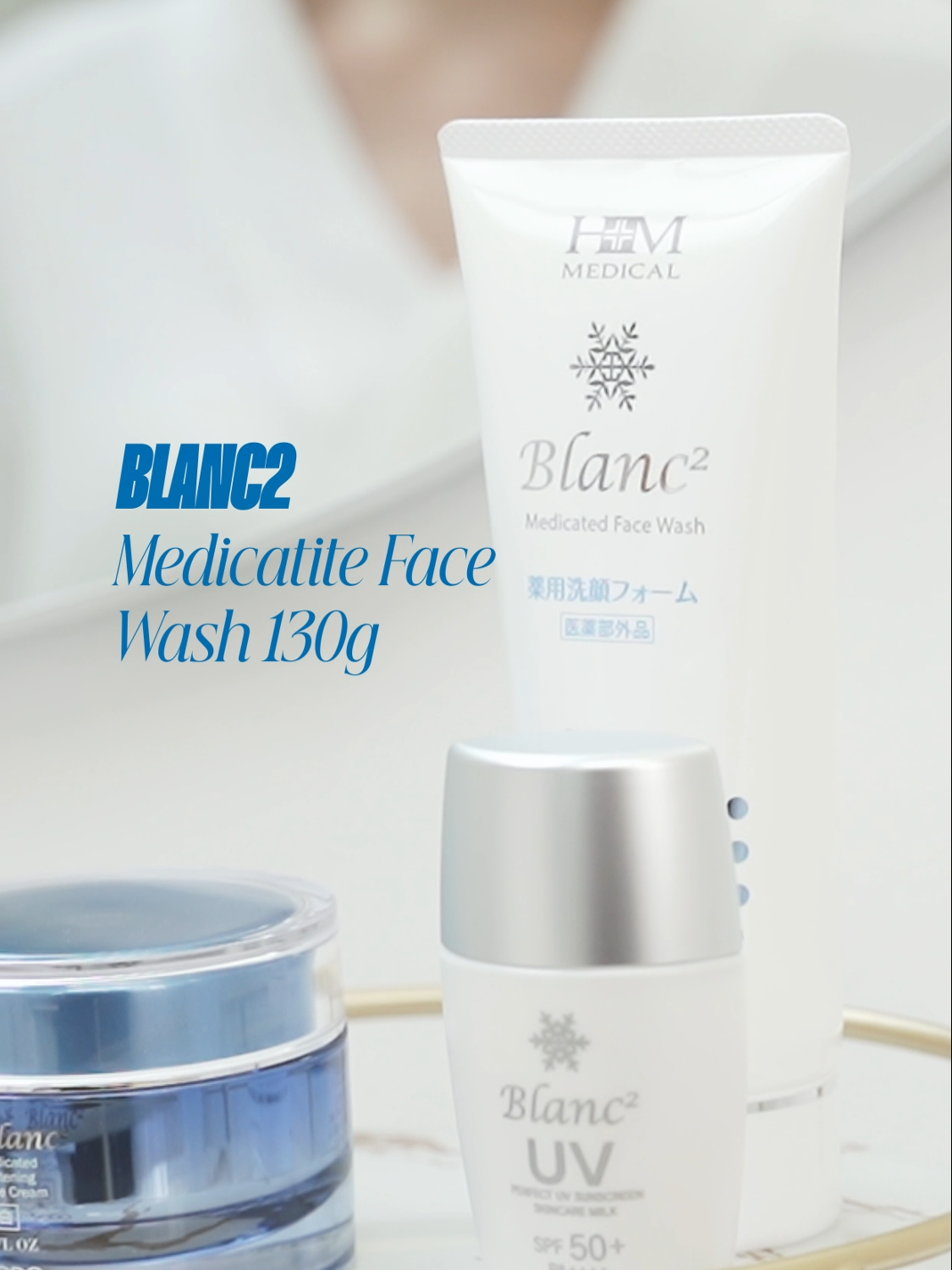 Sữa rửa mặt dưỡng trắng da, mờ thâm nám, tàn nhang - Blanc2 Medicated Face Wash 130g #myphamchinhhang #myphamnhatban #blanc2 #miharubeauty