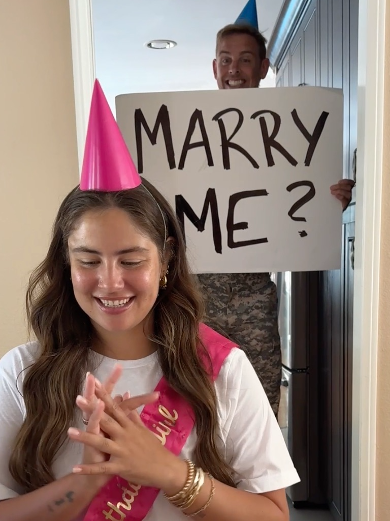 Soldier returns home to propose to girlfriend at her birthday and gets surprise life changing news 🥹 PART 1