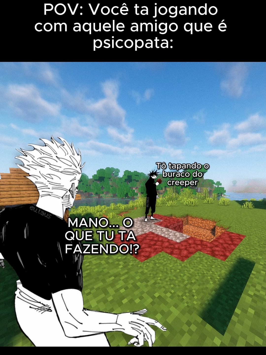 Parte 124 | Iberê: Mas desse jeito? Kkkkk #Minecraft #foyor #fyp #memes #frases #real #viral #literalmenteeu