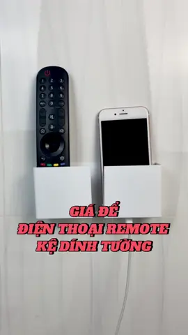 Giá để điện thoại, remote dán tường tiện dụng #giadedienthoai #salegiuathang #sieuhoinhasangtao #giadungtienich #shoputni 