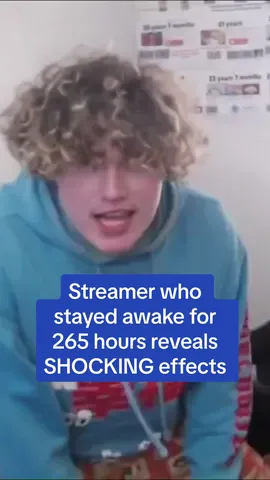 A 19-year-old Australian streamer who claims to have broken the world record for staying awake has spoken about the symptoms that came with it and how long it took him to recover!  🎥 Norme  #streamer #twitch #youtube #norme #worldrecord #sleep #shocking 