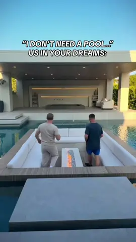 #CapCut I think your dreams are sending you a message! 💭 🌴 #pooldesign #luxuryhomes #swimmingpools #daybed #sunkenfirepit #sunkenseating #swimupbar #luxuryoutdoorliving #pool 