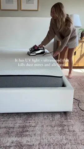 Amazon vacuum that cleans AND sanitizes!? 🤯 This mattress/couch cleaner is a must-have!! Especiallyyy if your family has children, pets, or any allergy/breathing sensitivities.  The size is perfect for deep cleaning your mattress and upholstered furniture BUT THE BEST PART ⬇️ It has a UV light and ultrasound that kills tiny dust mites and allergens that are embedded in or on the surface of fabrics in your home.  🤍SHOP the link on my Amazon Storefront (under cleaning)  #amazonfinds #amazonhome #cleanwithme #cleaningmotivation #usejimmyclean