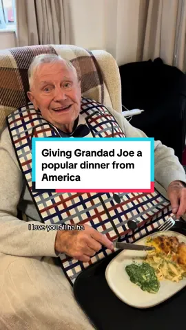 Grandad Joe is really enjoying these lovely meals you’re all recommending ☺️ #americanfood #deepsouth #alabama #chickenpotpie #grandadjoe 