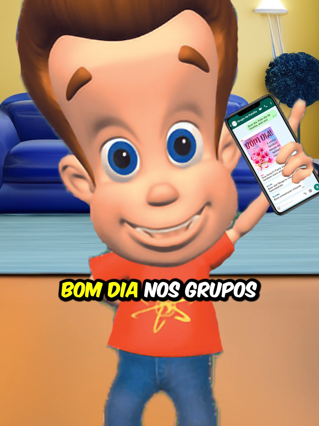 Por que o Jimmy Neutron não está querendo participar no WhatsApp 2? #fy #engracado#ironia#whatsapp#meme#vocesabo