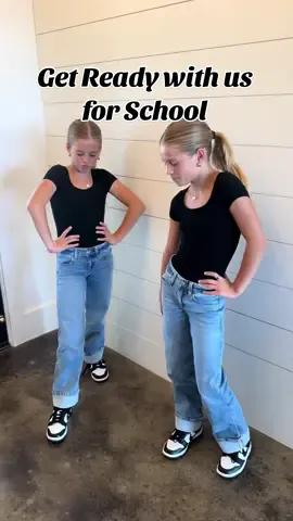 Get Ready with Us for School #MomsofTikTok #girlmom #twinsisters #grwm #OOTD #fypage  