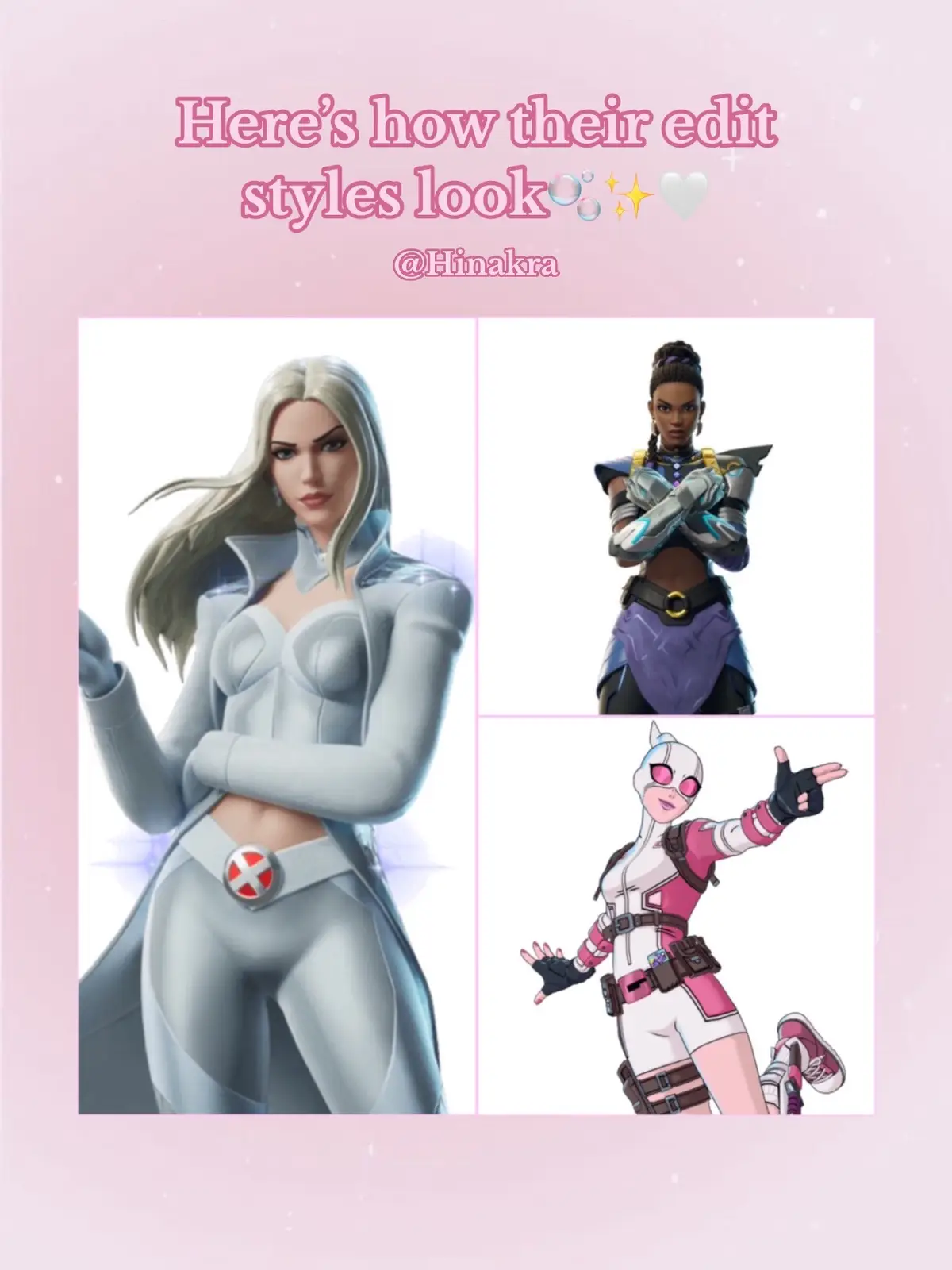 #fortnite #season4 #fortniteseason4 #marvelseason #fortnitegirl #gwenpool #emmafrost #shuri