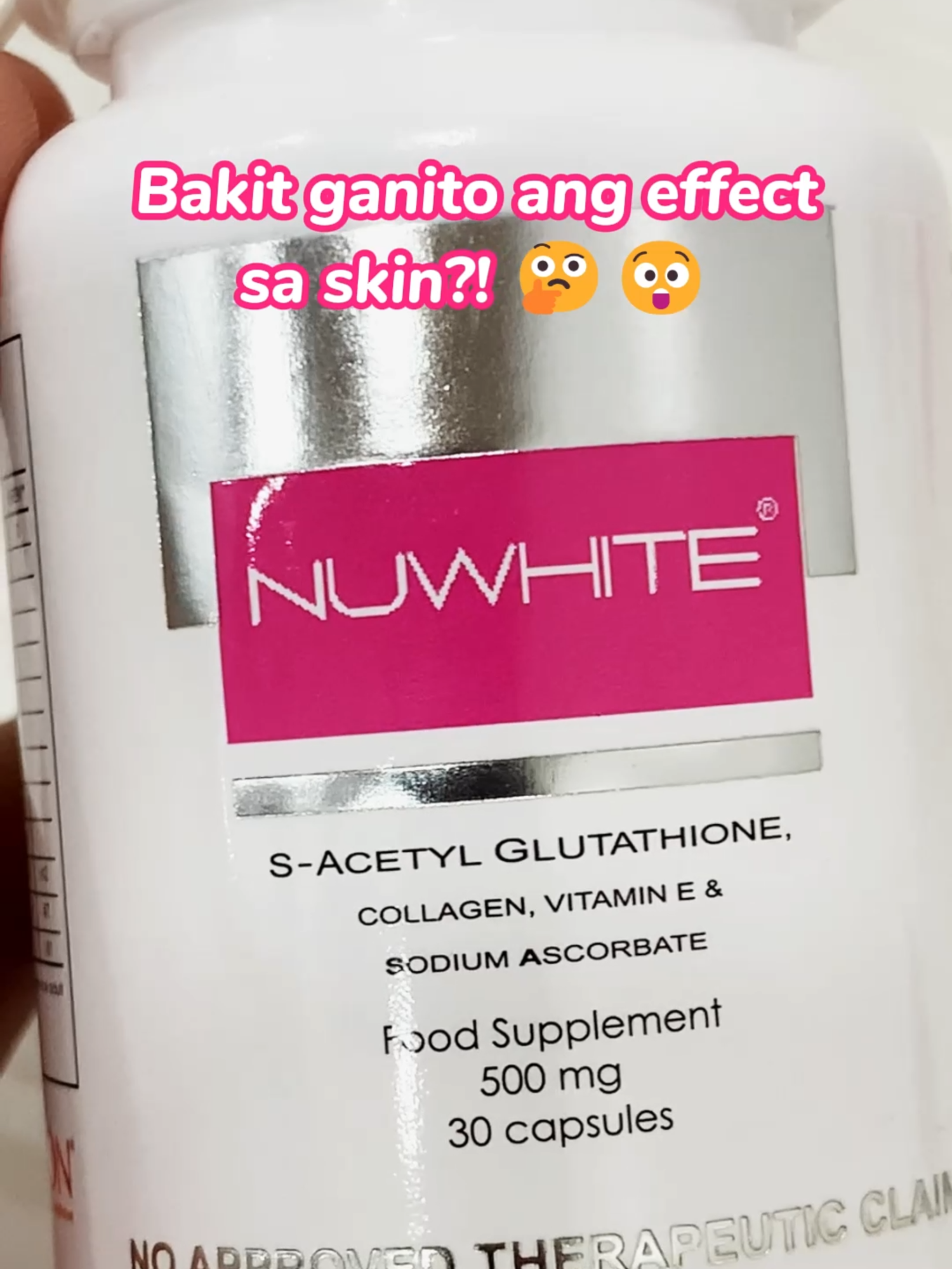 Have that noticeable glow by taking 1 capsule a day of Nuwhite! Discover how it works wonders on your skin! 🩷✨ #fyp #glutathione #Nuwhite #SAcetylGlutathione #AlagangNuwhite