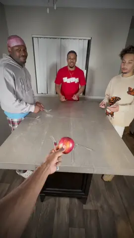 Apple and fork challenge 😂😭 #appleforkchallenge #fyp #foryou