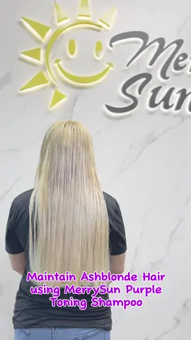 Say goodbye to brassiness hair☺️🥰 #merrysunpurpleshampoo #purpleshampoo #bleachhair #haircolor #purpleshampooforblondehair #blondehair #haircare #shampoo #shampoogoals #merrysunhaircare 