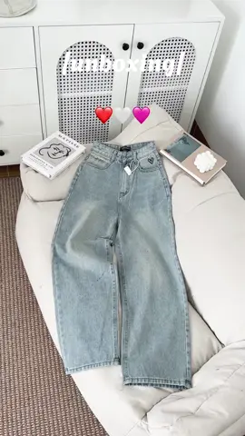 Quần jean thêu trái tim #quanjean #quanongsuong #unboxing #linboutique #xuhuong 