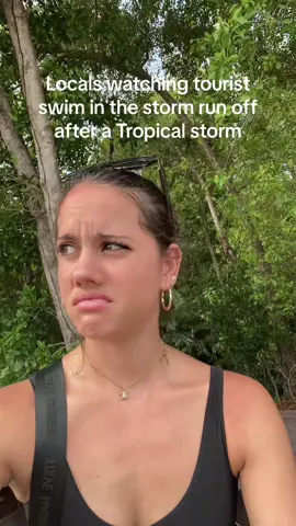 Reasons not to go swimming after a storm: a juicy concotion of sea water plus storm runoff, leaves, chemicals, trash, bacteria, sewage…. #tropicalstormerneato #tsernesto #tropicalstorm #stormrunoff #stthomasusvi #usvirginislands #virginislands🇻🇮 