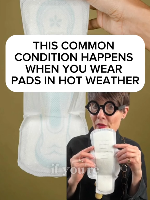 This common condition happens when you wear pads in #hotweather #menstrualhygiene #summertips