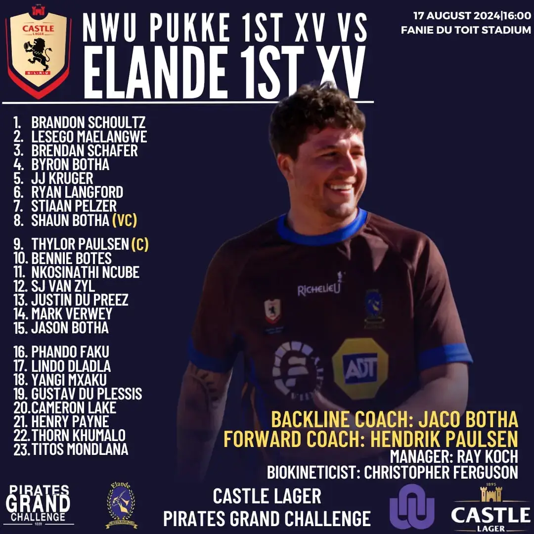 The Elande will travel to Potch this weekend. Save travels to your Elande. PUKKE always a hard game,  but we are Eland Strong 💪  #clubrugby🔥 #elandpride #CastleLagerPiratesGrandChallenge🏆 #2024 