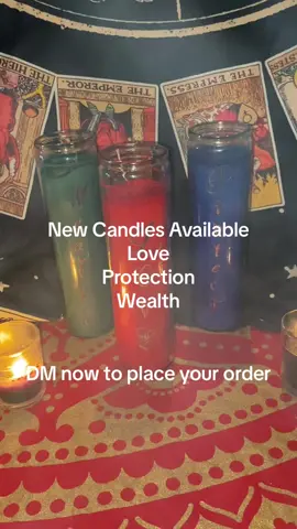 New candles available for love,protection or wealth manifestation DM or text now for your consultation 