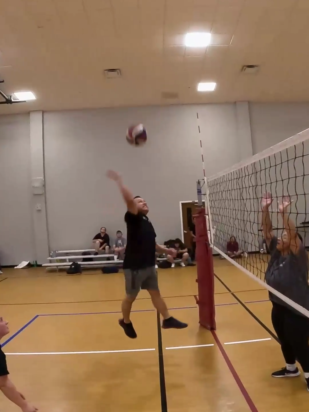 Gramps Can Still Move! 👴 #volleyball #volleyballworld #volleyballgame #volleyballplayer #coedvolleyball #indoorvolleyball #brodesvolleyball #haikyuu #gopro #vball