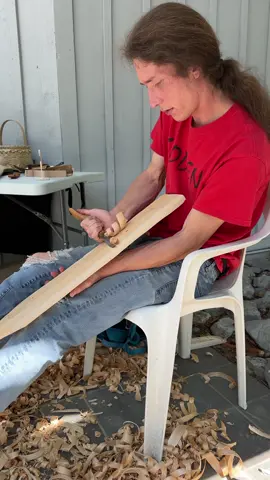 Carving a cedar paddle with a crooked knife at petroglyphs provincial park last year . . . #firstnations #nativetiktok #indigenous #traditional #woodworking #woodcarving #asmr #bushcraft