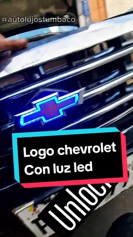 Logo chevrolet con luz led azul #chevrolet #granvitara #lucesled #autolujostumbaco 