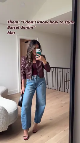 5 ways I’m styling my barrel denim ⭐️ these gap micro barrel denim are not super exaggerated AND come in petite length hitting me at the perfect length!  You can find all my outfit links in my LTK (in bio) 🫶🏼 #petitestyle #styletips #barreljeans #gapsale #MomsofTikTok 