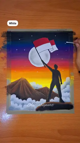 Dirgahayu Republik Indonesia ke 79 🇲🇨 #Tutorial #menggambar #assyabiyaart #17agustus #drawing #oilpastel #harikemerdekaan
