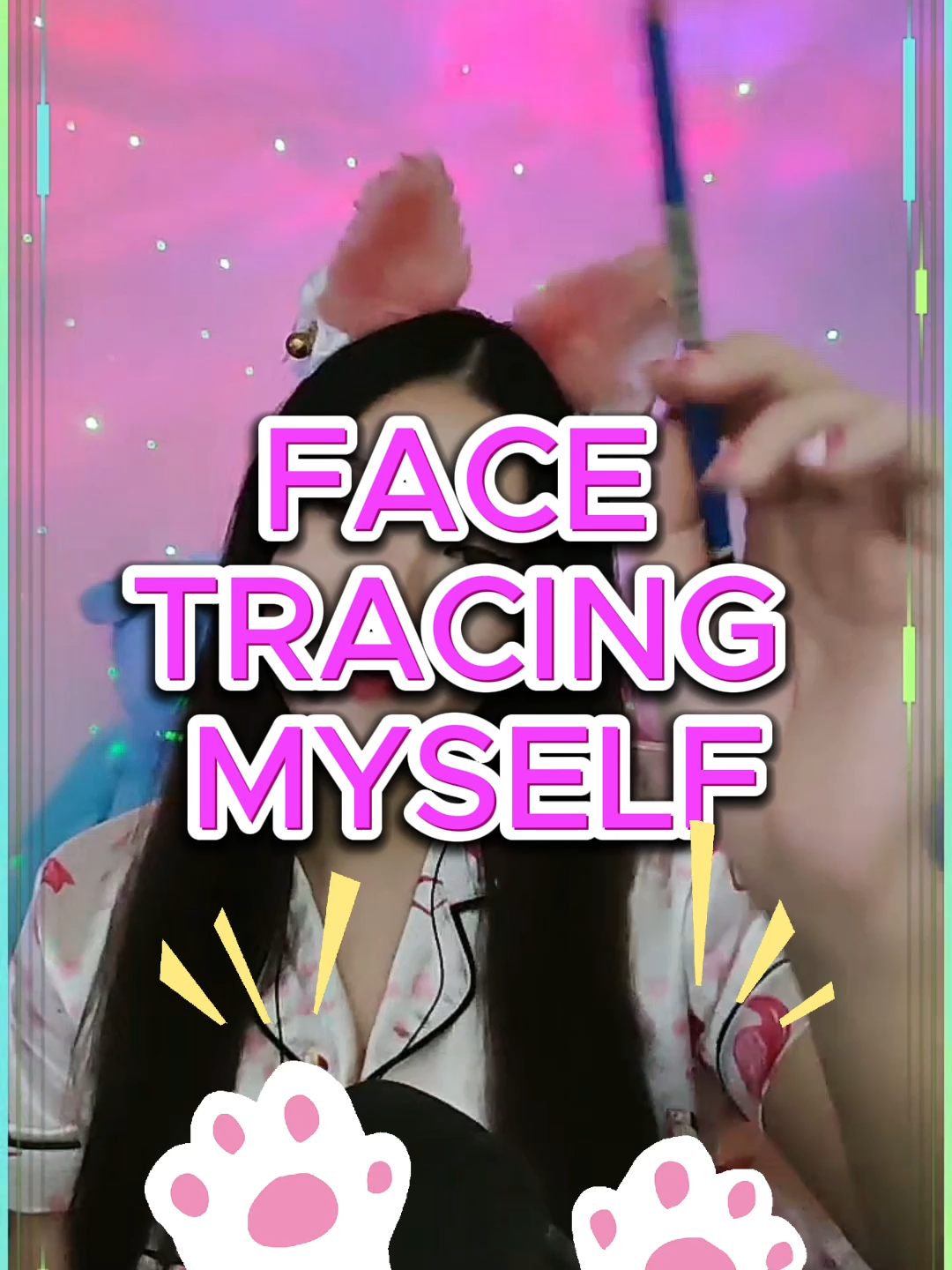 TRACING MY FACE :) #ASMR #asmrtiktok #asmrsound #asmrtiktoks #asmrtriggers #tracingasmr#fypシ゚ #FORYOU