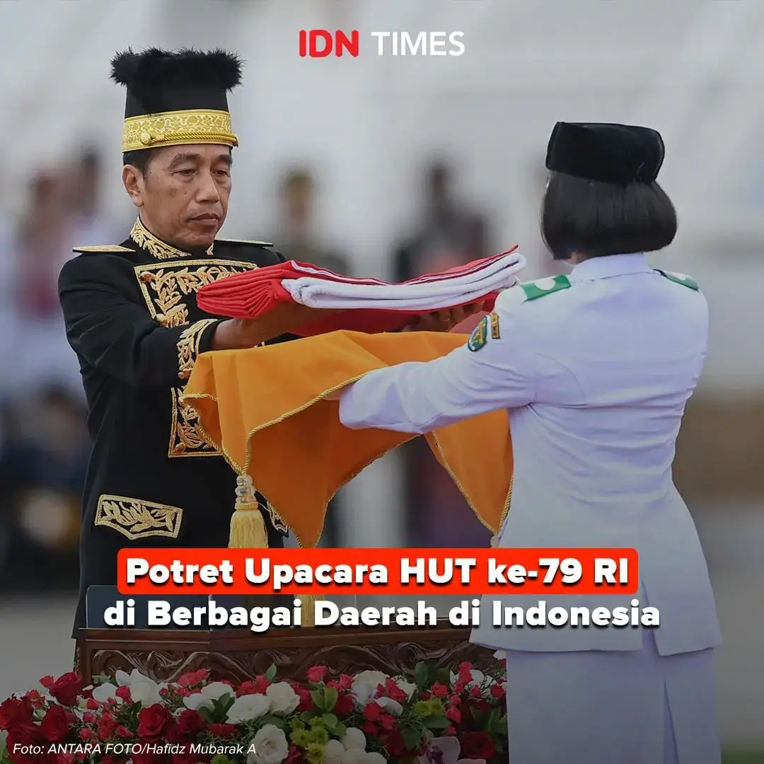 Untuk pertama kalinya, upacara peringatan HUT ke-79 RI dilaksanakan di Istana Negara di IKN, Kalimantan Timur. Upacara dipimpin oleh Presiden Jokowi pada Sabtu (17/8). Namun tak hanya di IKN saja, upacara bendera pun dilakukan diseluruh daerah dengan cara yang berbeda dan unik. Berikut #IDNTimesInfografis potret upacara HUT ke-79 RI di berbagai daerah di Indonesia. #IDNTimes #IDN #SuaraMillennial #SuaraGenZ #DiversityisBeautiful #Trending #Viral #IDNTimesNews