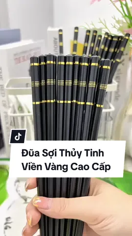 Đũa sợi thủy Tinh Chống ẩm mốc trơn trượt, Chịu được nhiệt dùng cho máy rửa bát, Viền vàng sang trọng#dungnhacua68 #đũa #duasoithuytinh #duasoithuytinhcaocap #duasoithuytinhchiunhietcao #duasoithuytinhngusac #soithuytinh #tienich #tienichgiadinh 