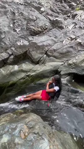 actual video footage of me conquering my fears lol 🩵 #water #waterfalls #slide #jump #fear 