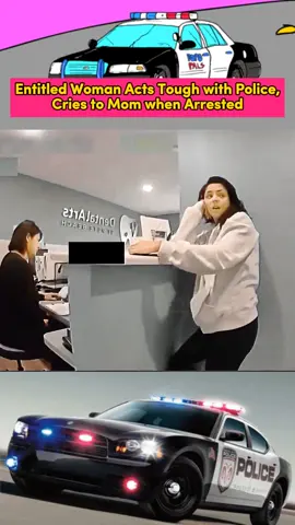 Entitled Woman Acts Tough with Police, Cries to Mom when Arrested Part1 #copsoftiktok#policeoftiktok#policeofficer#copsusa#law