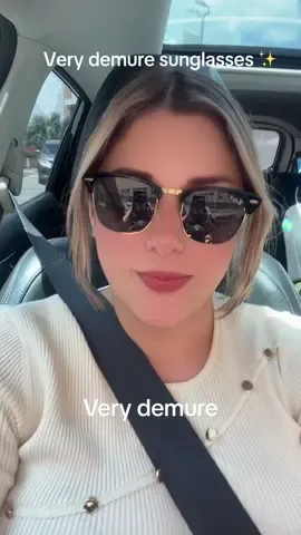 I can’t stop saying demure #demure #verydemure #verymindful #verycutesy #sunglasses #clubmaster #rayban #raybanclubmaster 