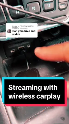 Replying to @FOLLOW BUTCH MEDIA this is how I stream in my car with the wireless carplay adapter. #wirelesscarplay #carplayadapter #wirelessadapter #caraccessories #TikTokShop #wirelessadapter #applecarplay #streaming #androidauto #carproducts 