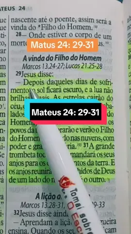 Mateus 24: 29-31 #bibliasagrada #bíblia #Jesus #lendoabiblia 
