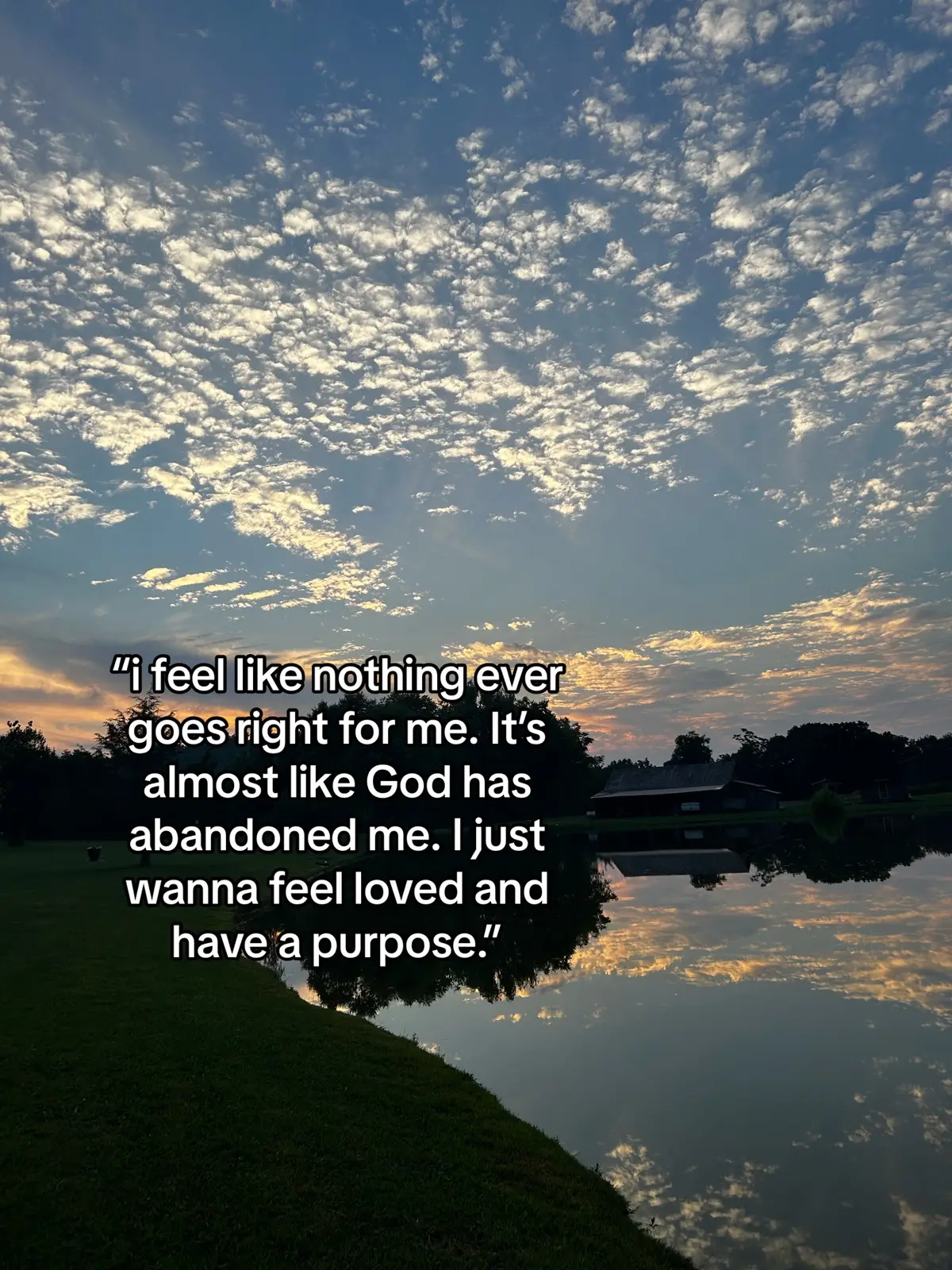 God doesn’t abandon you. I keep having to rediscover this myself. God loves you, he wants what is best for you, and he will NEVER abandon you. Sometimes we have to be torn down to just a shell of who we are to be able to blossom in our faith again. Don’t give up. Everything will happen in his good, pleasing, perfect timing.  #fypage #foryou #christian #christiantok #hopecore 