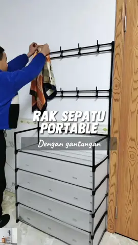 Rak sepatu portable dengan gantungan serbaguna #raksepatu #rakportable #raksepatuportabel 