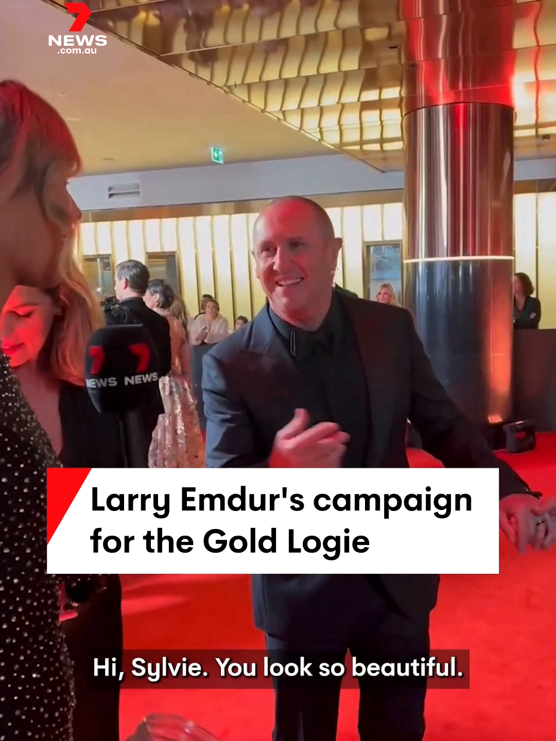 Larry Emdur talks about his campaign for gold on the Logies red carpet. #larryemdur #logies #logies2024 #themorningshow #7NEWS 