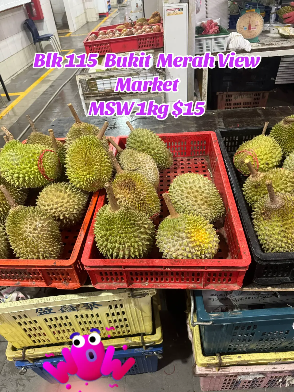 #sunsun12688 #durian #singapore #bukitmerah #msw #fruits #tropicafruits #wetmarket 