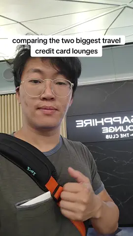 comparing the two biggest travel credit card lounges, the sapphire reserve lounge and the centurion lounge in the hong Kong airport. #travel #food #lounges #airport #hongkong #chase #amex #sapphire #centurion 