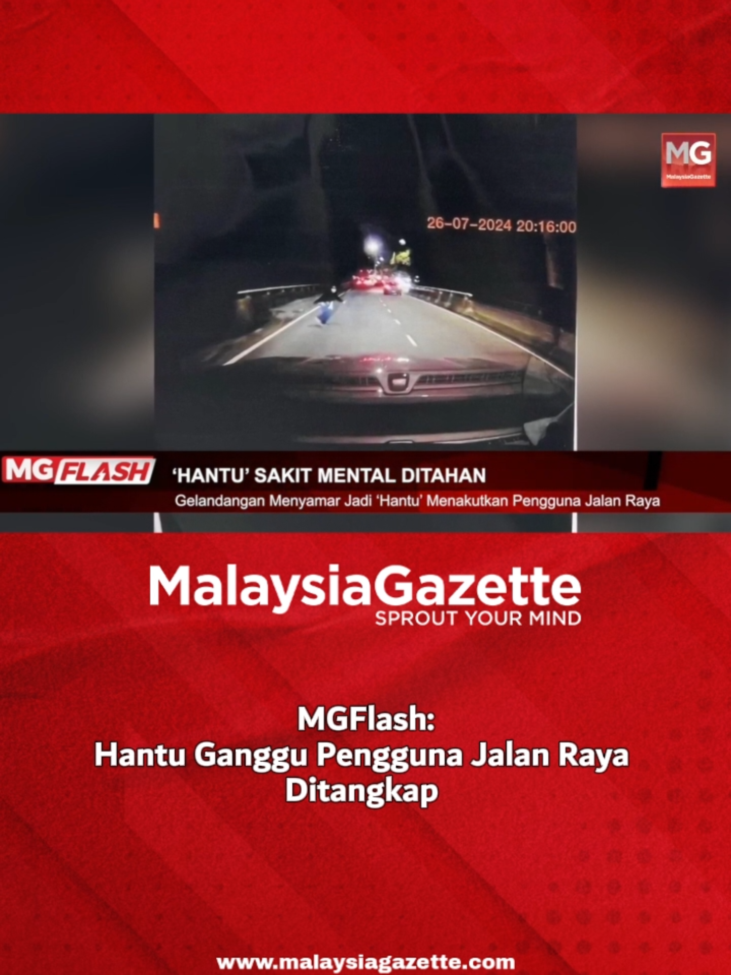 Hantu Ganggu Pengguna Jalan Raya Ditangkap #MGFlash  Polis menahan seorang wanita, 31 tahun yang dipercayai mengalami masalah mental dan menyamar sebagai ‘hantu’ di sekitar Jalan Austin Heights, Utama, Johor, pada jam 10.51 malam kelmarin. #malaysiagazette