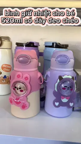 bình giữ nhiệt cho bé inox 316 dung tích 520ml kèm dây đeo chéo đi kèm #binhgiunhiet #binhgiunhietcute #binhnuoc #binhgiunhiet 