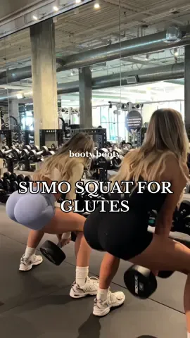 How to do a sumo squat for your glutes! With a side of sillies 😂 @Kinsey Wolanski  #gluteworkout 