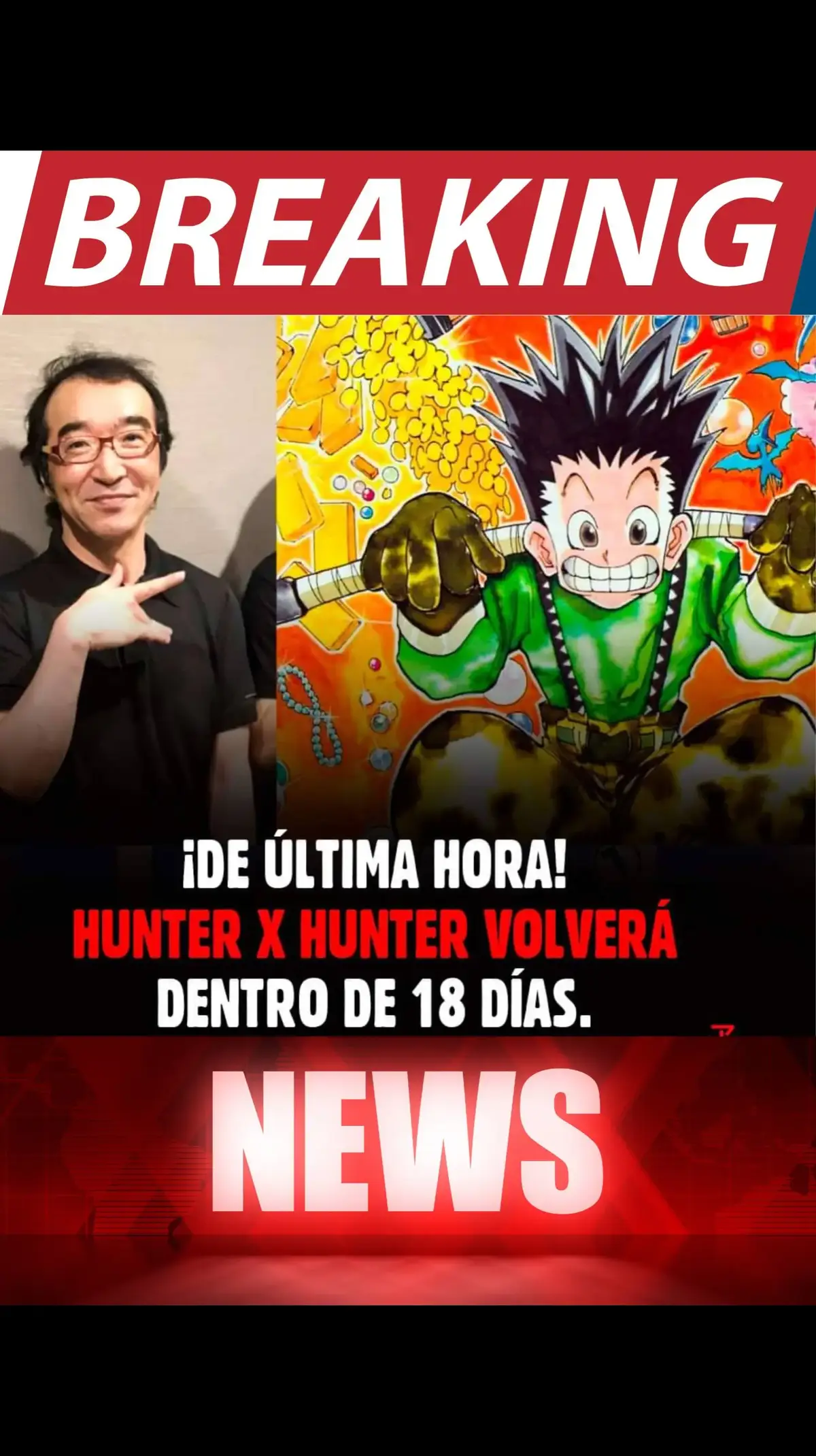 Después de un largo y esperado hiatus, el legendario manga **Hunter X Hunter** de Yoshihiro Togashi regresa en poco más de dos semanas. Este anuncio ha emocionado a los fanáticos en todo el mundo, ansiosos por descubrir qué les depara a Gon, Killua y los demás personajes en esta nueva etapa. **¿Qué esperas ver en este regreso?** Comparte tus teorías y momentos favoritos, y únete a la celebración de este épico regreso. ¡No olvides compartir la noticia con tus amigos! --- #HunterXHunter #HXH #YoshihiroTogashi #Manga #ShonenJump #RegresoEpico #Anime 