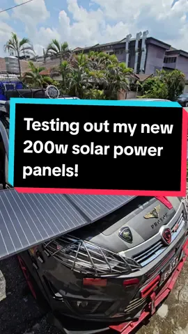 Testing out my new 200w solar power panels! 
